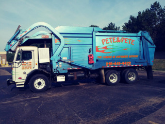 Pete & Pete's front load dumpster truck in Cleveland, Ohio