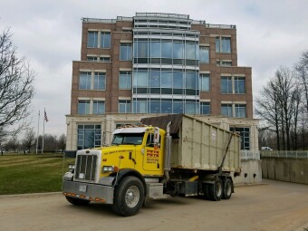 Pete & Pete Roll-off dumpster services in Cleveland, Ohio.