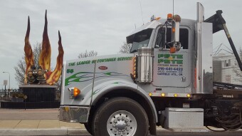 Beside the Cleveland Fire Fighters Memorial