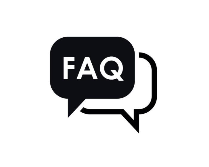 Text bubbles that says "FAQ"