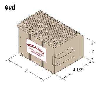 4 Yard Front Load Container & dumpster.