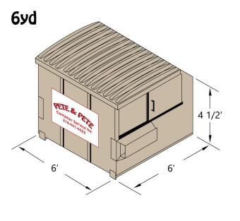 6 Yard Front Load Container & dumpster.