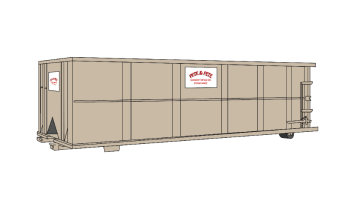 Roll off dumpster available for rent through Pete and Pete